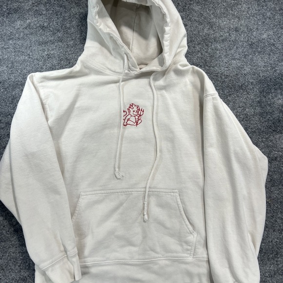 Brandy Melville Other - Brandy Melville / John Galt White Devil Embroidered Cropped Hoodie OS